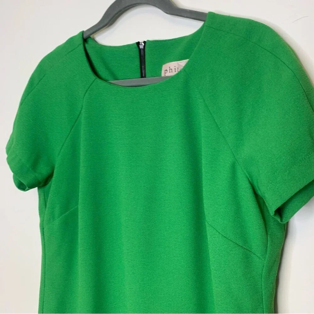 Philosophy Emerald Green Casual Textured Midi Dress Size 10 - Picture 2 of 11